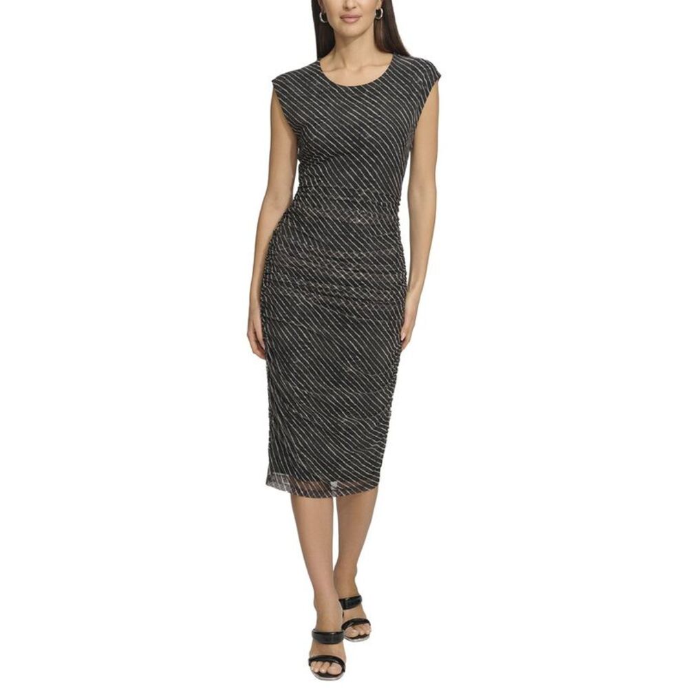 Dkny Womens  Print Mesh Dress